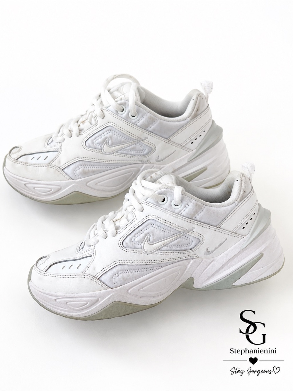 Nike M2K Tekno White Chunky Sneakers Women’s Size7